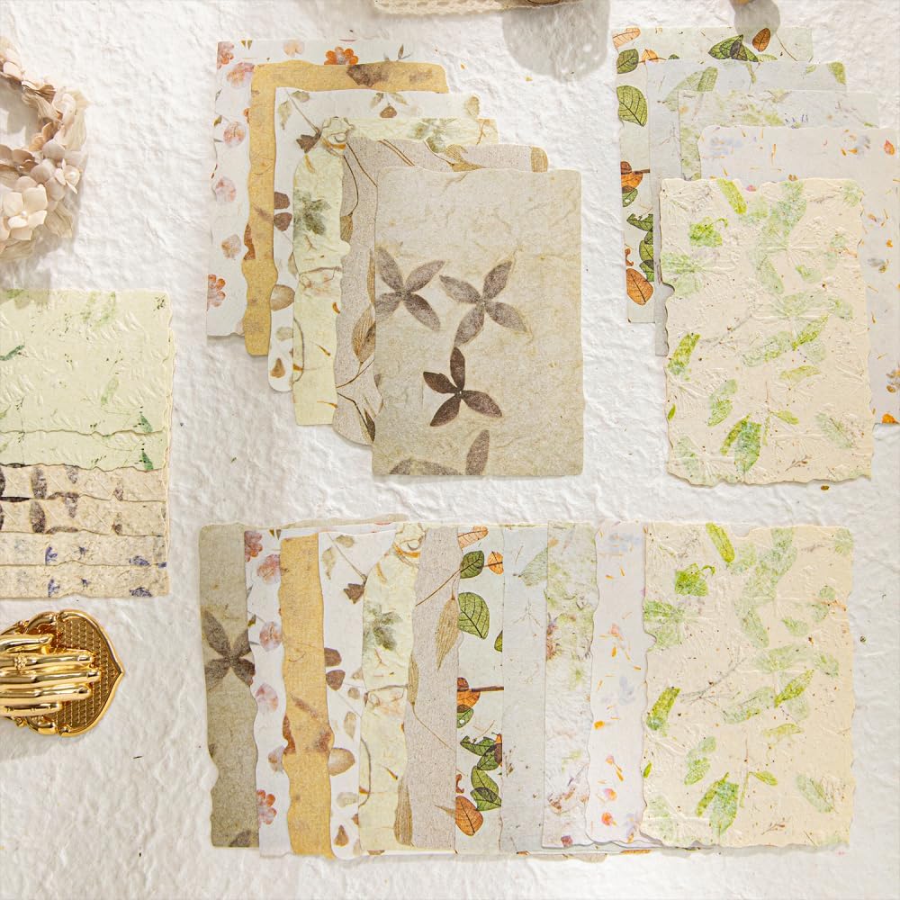 Handmade Textured Craft Paper Set - Image 2