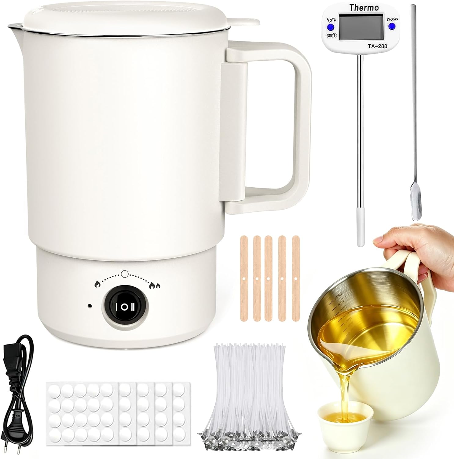 Electric Candle Wax Melting Kit