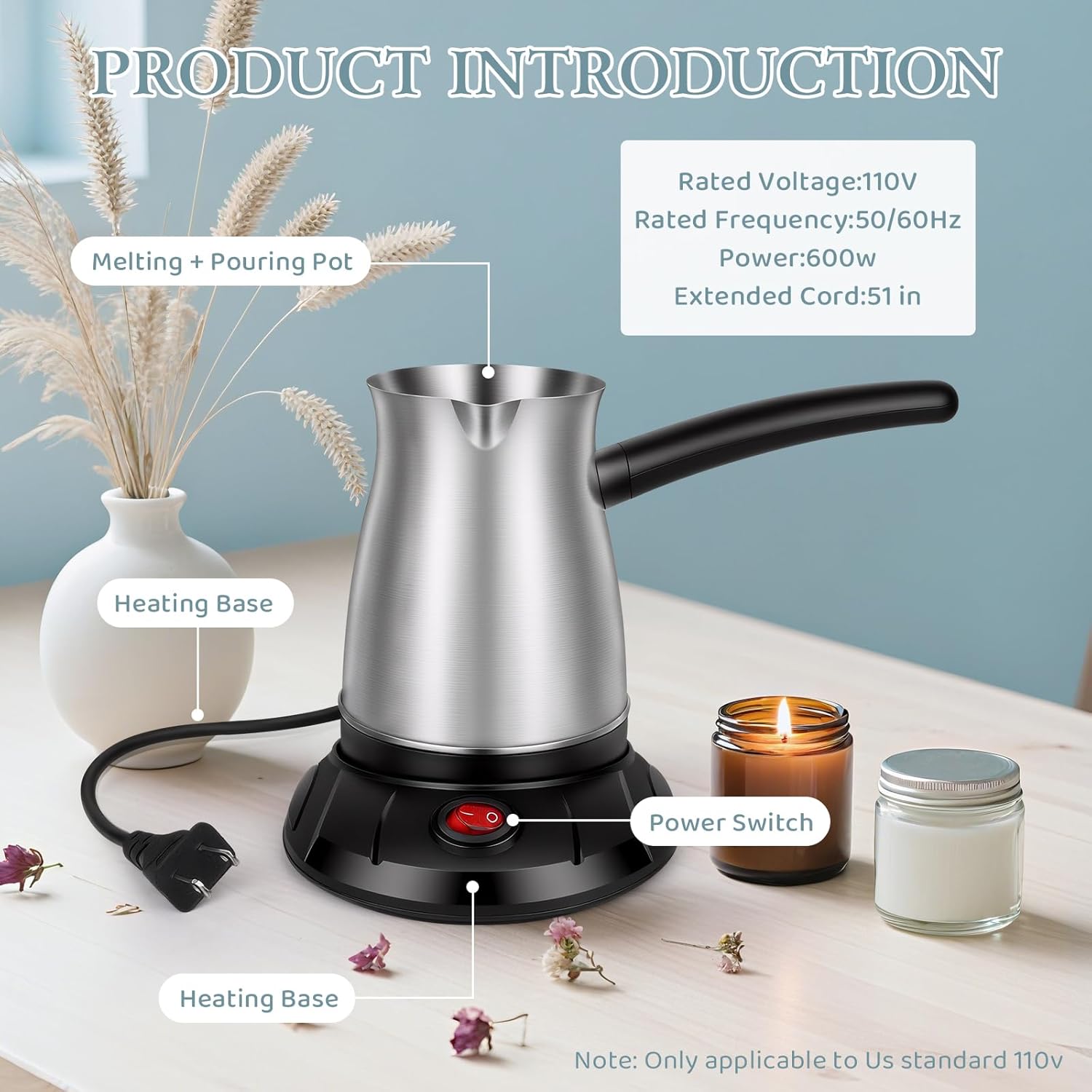 Stainless Steel Wax Melting Pot Kit - Image 2