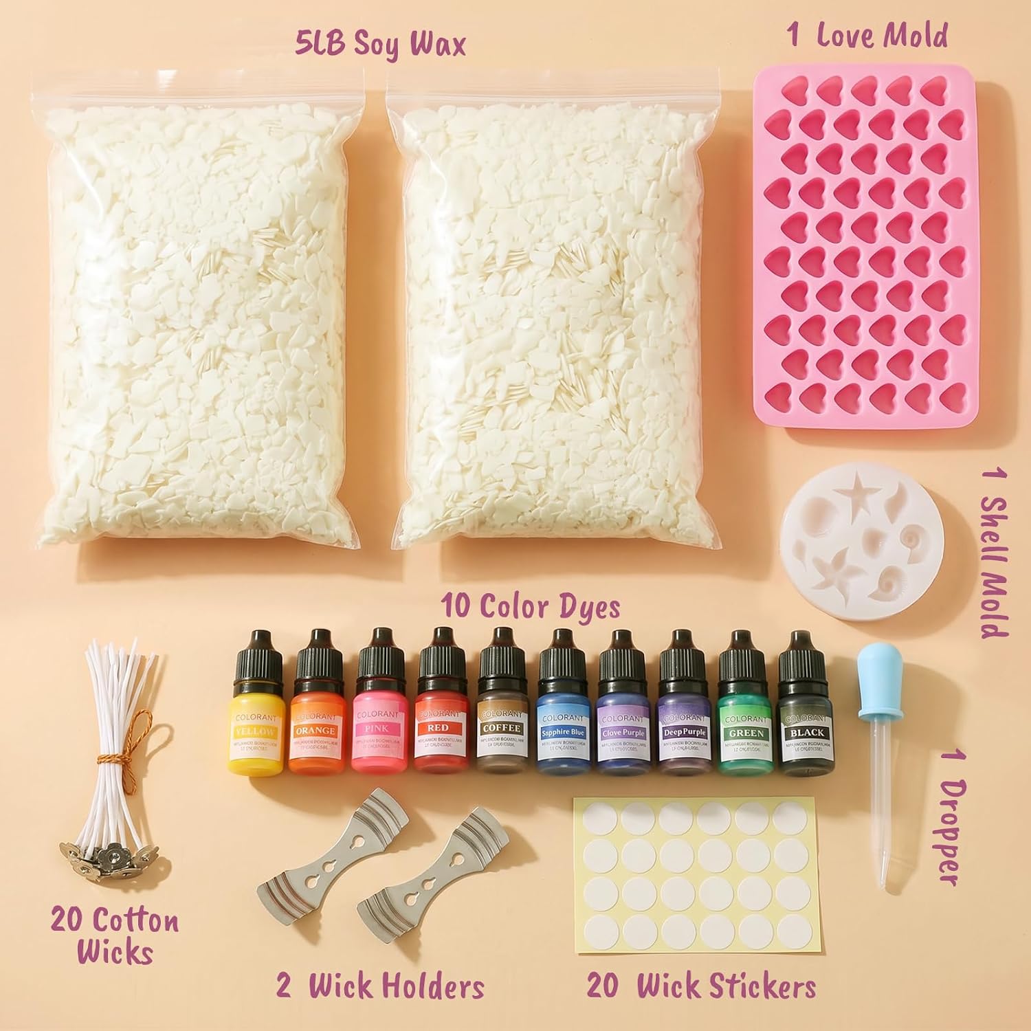 Premium Soy Wax Candle Craft Kit - Image 2