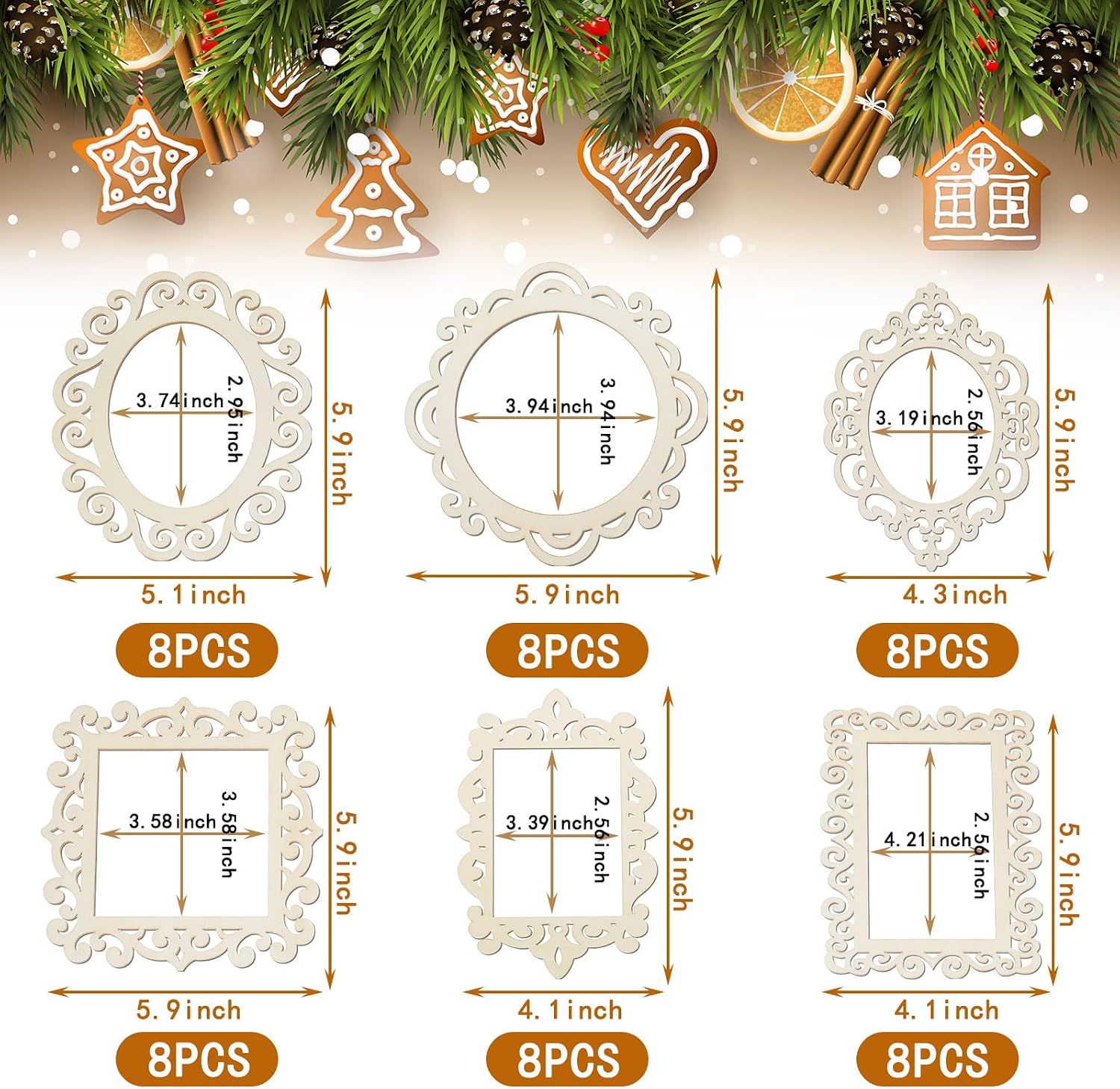 Wooden Hanging Ornament Frame Kit - Image 2
