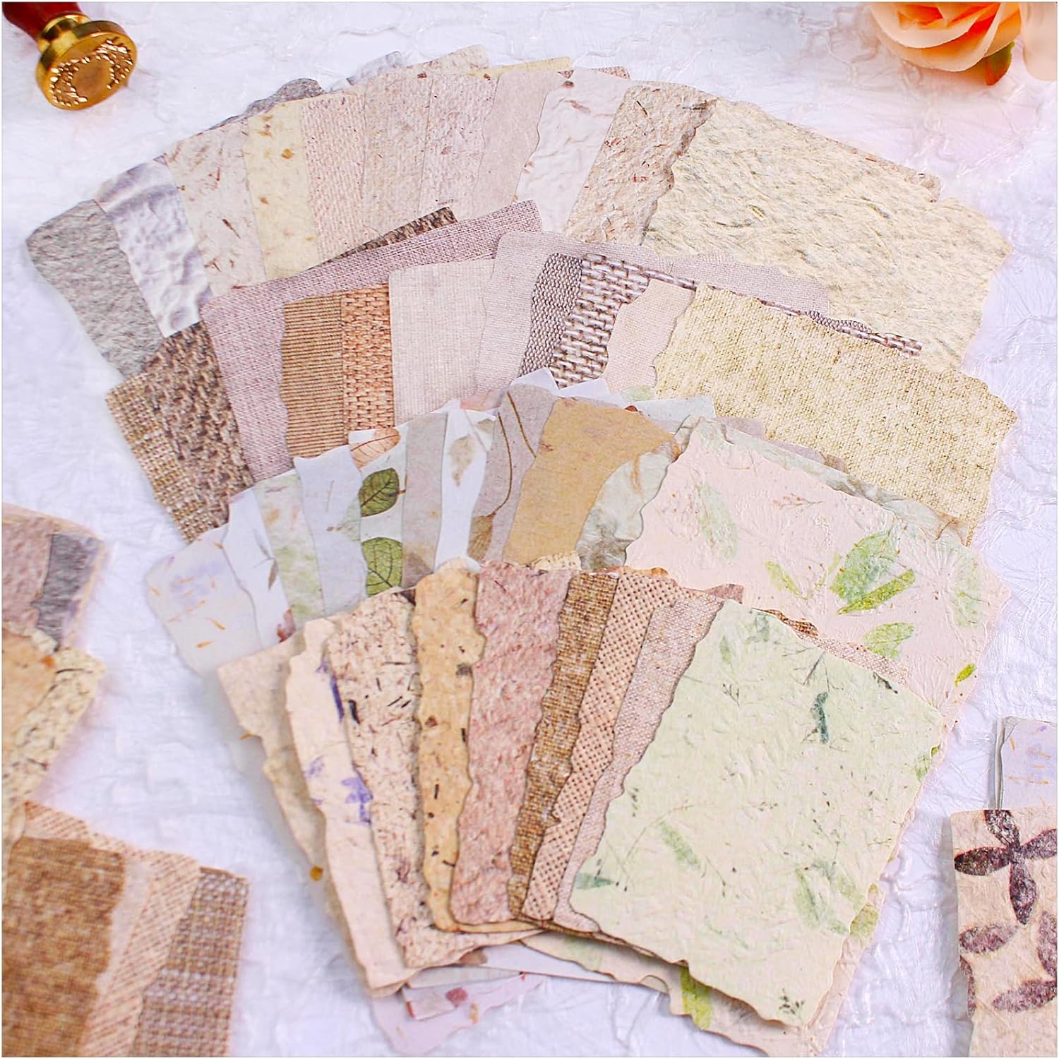 Handmade Textured Craft Paper Set