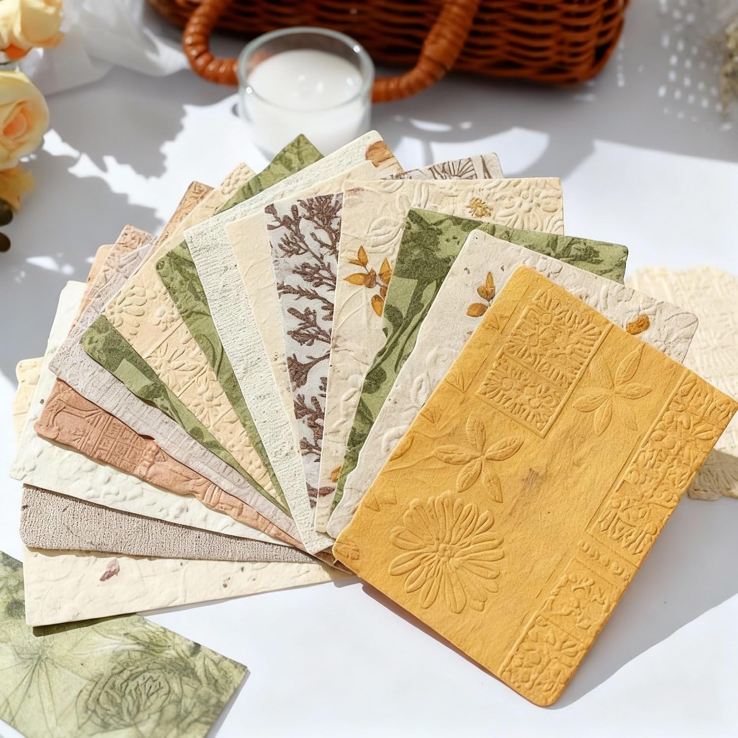 Spring Botanical Scrapbook Paper Set